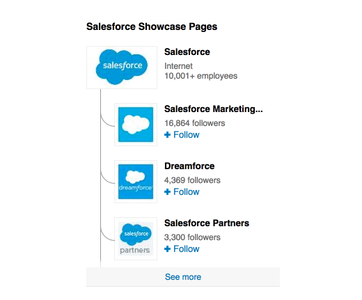 LinkedIn Showcase Pages