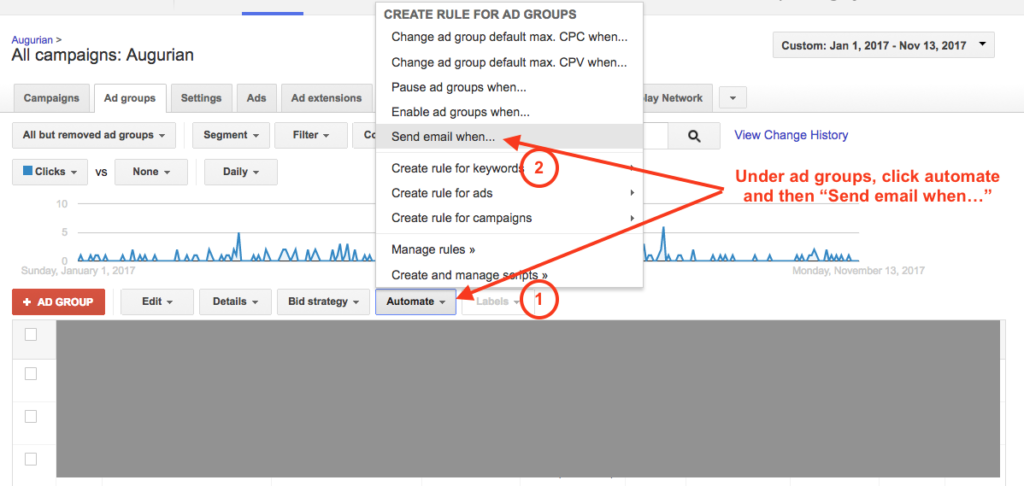 Automated Average Position Rule Step 1