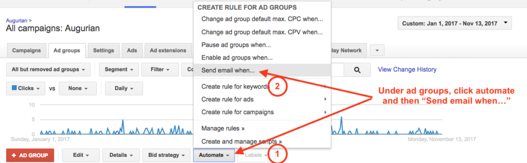 Automated Average Position Rule Step 1