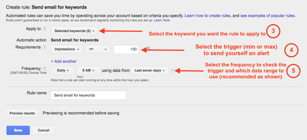 Automated Impression Rule Step 2