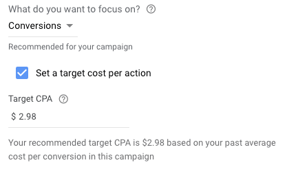 target CPA