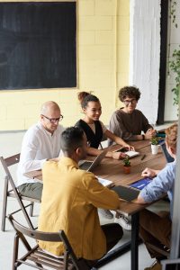 Workers collaborating