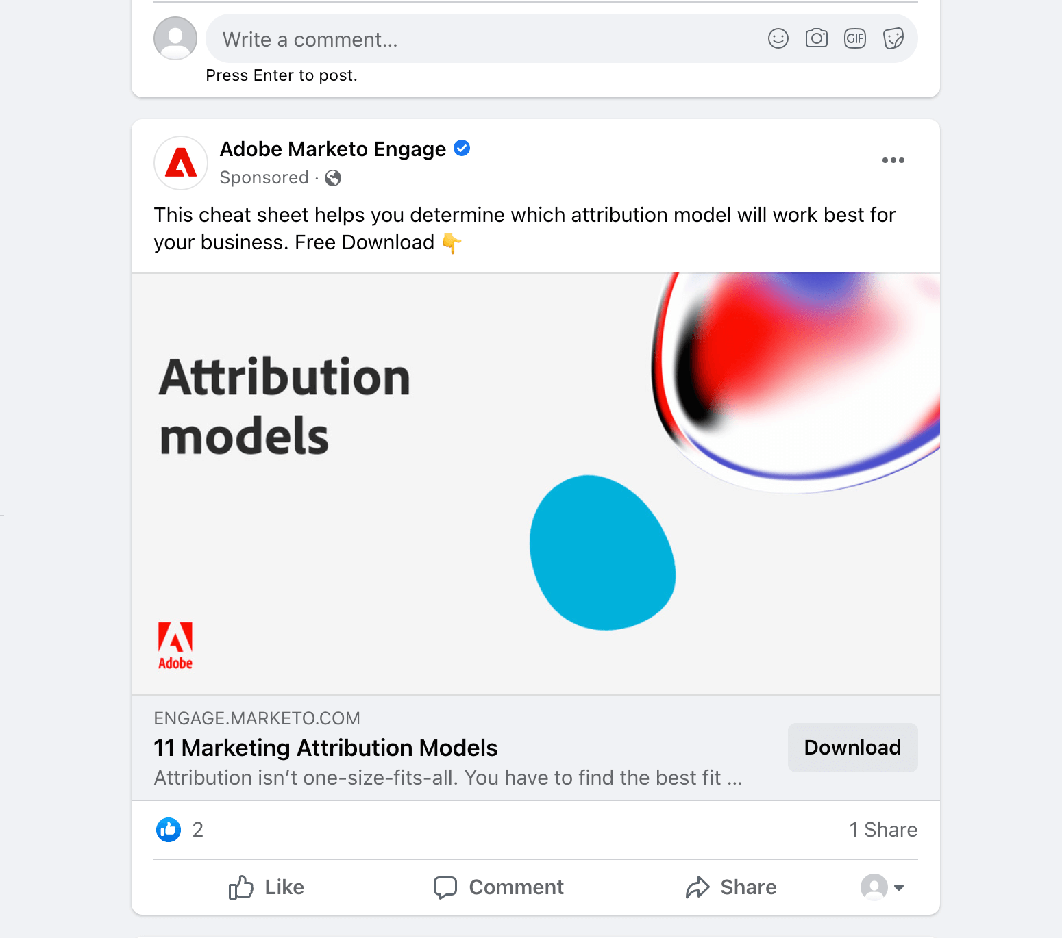 Facebook ad example