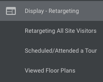 remarketing option menu