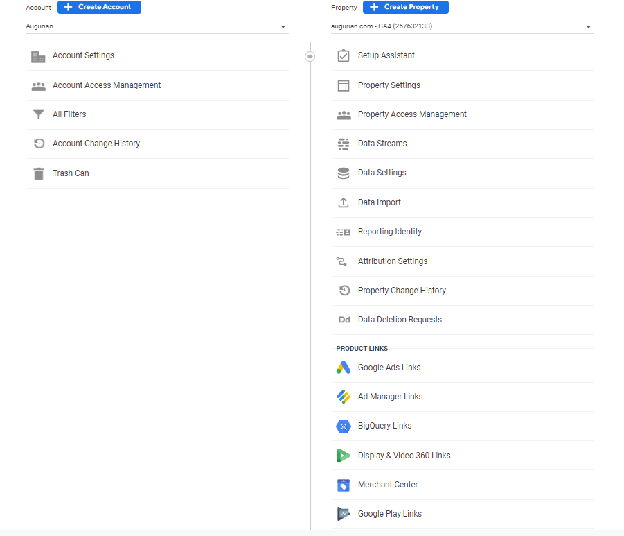 augurian property settings