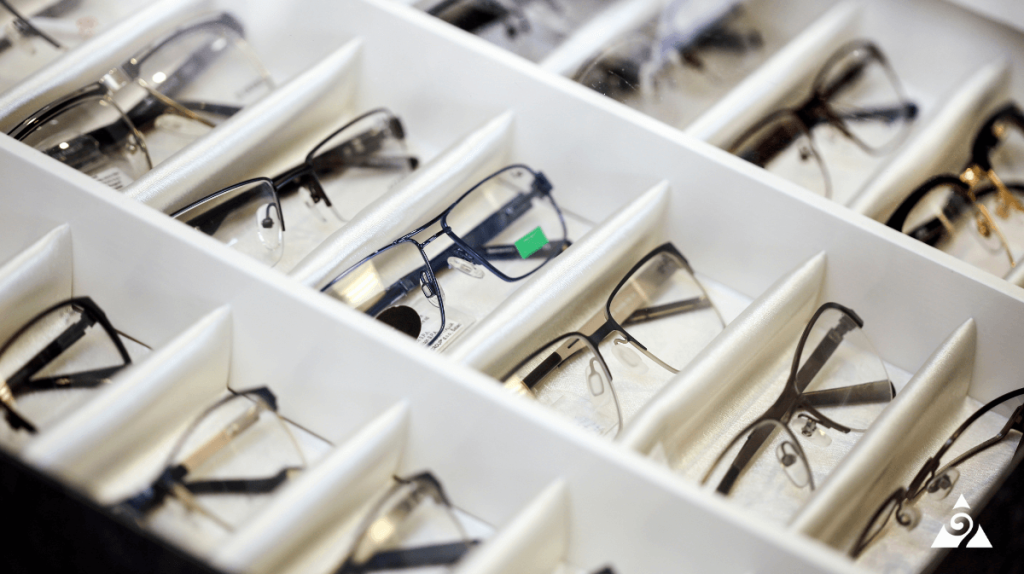 eyeglasses in a drawer